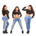 Russia Hot-Selling New European And American Sexy Lace Hollow-Out Denim Jeans For Women_ecoleips.com