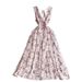 Elegant Casual Geometric Print V Neck Dress French Style Women's Sleeveless Waist Cinching Slimming A-Line Long Dress Summer_ecoleips.com