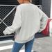 Women's Clothing Autumn New Autumn And Winter New Pullover Round Neck Contrast Color Loose Sweater For Women_ecoleips.com