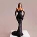 Sexy Slim Bodycon Dress For Banquets Heavy Duty Fishbone Long Lace Velvet American Style Women's Clothing_ecoleips.com