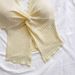 Women's Slim Fit Backless Sexy Halter Neck Short Top With Drawstring And Hollow Out Design Hot Girl Style Fashion_ecoleips.com
