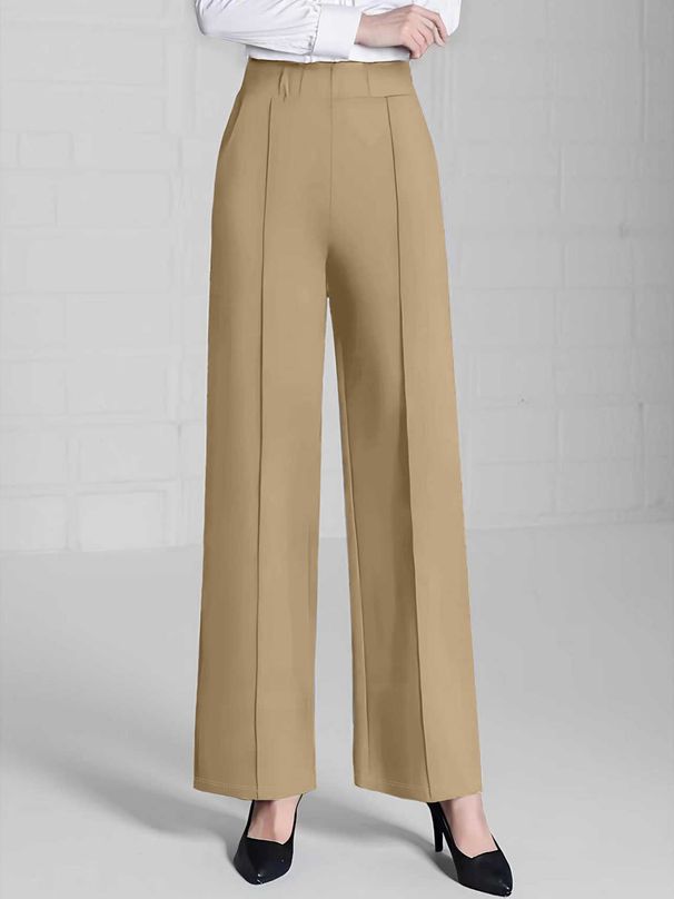 Women's High-Waisted Wide-Leg Pants Spring/Summer Casual Loose Fit Bottoms Sold Independently_ecoleips.com