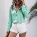 Women's Loose Fit Striped Long Sleeve Button Down Shirt – Casual Office Blouse For Spring Summer 2026_ecoleips.com