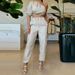 Women's Clothing Summer New Fashion Slant Collar Raglan Sleeve Top Casual Style Trousers Two piece Set_ecoleips.com