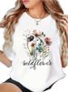 European And American Cross-border Foreign Trade Wholesale Women's Floral Round-neck Plus-size Short-sleeve T-shirt Tops_ecoleips.com