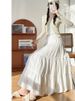K Pleated Skirt For Women, New High Waisted Mid Length Umbrella Skirt, A-line Ballet Style Fluffy Cake Skirt_ecoleips.com