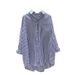 Women's Clothing Printed Long Sleeved Shirt For Women Spring And Autumn Literary Loose Simple Mid Length Cardigan Shirt_ecoleips.com