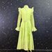 Women's Clothing Fashion Style Three Dimensional Decorative Flowers Solid Color Layered Single Breasted Long Dress_ecoleips.com