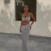 Women's Clothing Beach Holiday Style Swimsuit Spring New Sexy Backless Halter Neck Sling Hip Skirt Two Piece Set_ecoleips.com