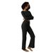 Voya Women's Popular Minimalist Home Outfit Set For Autumn And Winter Sleepwear, Comfortable And Casual Long Sleeved Two-piece Set_ecoleips.com