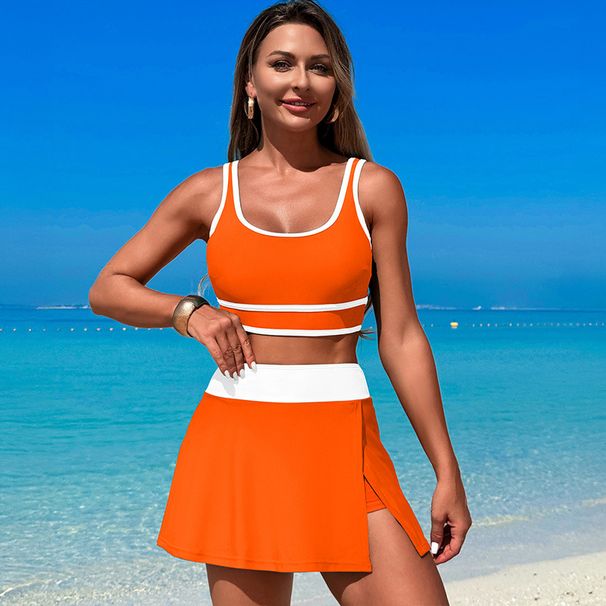 Women's Clothing Beach Sports Skirt Split Swimsuit_ecoleips.com