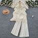 Women's Clothing Light Luxury High End Twisted Suspender Tube Top Vest + High Waist Pleated Wide Leg Drape Trousers Suit Summer_ecoleips.com