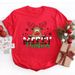 European And American Cross-border Foreign Trade Women's Clothing Christmas Merry Round Neck Printed Ladies Short Sleeve_ecoleips.com