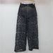 Pink Lace Splicing Heavy Hot Diamond Wide Leg Pants For Women High Waist Slim Drape High End Straight Casual Pants_ecoleips.com