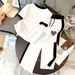 Summer Fashion Casual High Street Style Women's round Neck Short Sleeve Trouser Suit Print Design Spring/Autumn Wear_ecoleips.com
