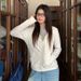 ng2510292 Ai Chunshi Autumn Winter Hooded Zipper Cardigan For Women, Solid Color Thick Casual Sweatshirt, High-end Soft Fleece Top_ecoleips.com