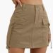 Women's Clothing Low Waist Workwear Skirt Pocket Pure Cotton Mini Comfortable Hip Lifting Casual Short Skirt_ecoleips.com