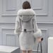 Luxury Faux Fur Coat Women's Fashion With Oversized Collar, Long Plush Outerwear For Elegant Winter Style_ecoleips.com