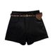 Maillard High Waisted Slimming Shorts for Women Coffee Color Suede A-Line Casual Bodycon Hot Pants Autumn Style_ecoleips.com