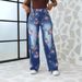 Women's Clothing Women's Trendy Plus Size Wide Leg Pants Autumn Printed Jeans Long Sleeve For Formal & Casual_ecoleips.com