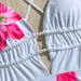 Women's Clothing Sexy Hot Spring Bodysuit European American Style Small Floral Print Swimsuit Set Retro Sexy Hot Girl Pure Sensual Rope Bikini_ecoleips.com