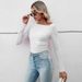 Voya Women's 2026 Spring/Summer New Half Open Collar Style Commuting Slim Fit Ultra Short Solid Color Women's T-shirt Top_ecoleips.com