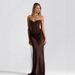 New European And American Women's Clothing Fashion Solid Color Fish Bone Waist Slim Dress Skirt, Drape Streamer Fish Tail Dress_ecoleips.com