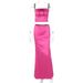 Spring New Women's Clothing Slim Fit Cropped Camisole High Waist Skirt Set European American Style Solid Color 2024_ecoleips.com
