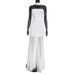Women's Elegant Sleeveless Chiffon Long Dress D25DS477 European American Style Solid Color Strapless Patchwork with Ribbon Autumn Winter New_ecoleips.com