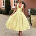 2026 European And American Cross-border V-neck Halter Neck Jacquard Dress, High-end Evening Gown, Spring/summer Elegant_ecoleips.com
