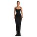 In-stock TK Cross-border Women's Clothing New 2026 Spring Slim-fit Fishbone Strap Long Solid Color Bodycon Dress_ecoleips.com