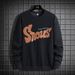 Men's plus Size Embroidered Letter Crew Neck Sweatshirt Trendy Casual Loose Fitting Sports Top for Autumn_ecoleips.com