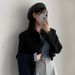 Korean Style Simple Versatile Leather For Women, New Autumn Short Top With Unique Design, Niche Jacket_ecoleips.com