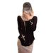 Women's Casual Long Sleeve T-Shirt Fashion Harajuku Cross Patch Rock Style Sexy Top European American Cross Border_ecoleips.com