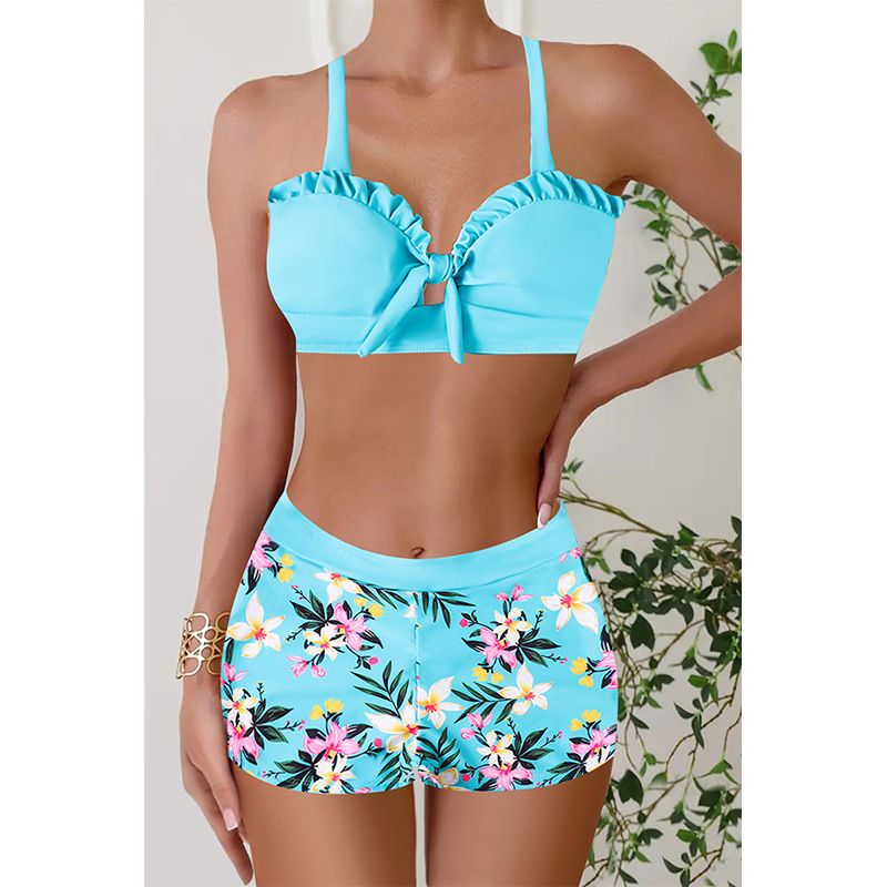 Women's Sexy Bikini Swimsuit Set - High Waist Bottom & Push-Up Top - Quick Dry Fabric For Swimming & Beach Vacation_ecoleips.com