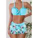 Women's Sexy Bikini Swimsuit Set - High Waist Bottom & Push-Up Top - Quick Dry Fabric For Swimming & Beach Vacation_ecoleips.com