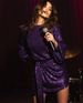 Women's long-sleeved sequin mid-length skirt waist sexy dress INS_ecoleips.com