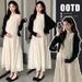 Summer New Korean Fashion 2-Piece Set Lace Hollow Maternity Dress_ecoleips.com