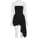 European And American Style 2022 Spring-summer New Women's Fashion Solid Color Sexy Off-shoulder Strapless High-waisted_ecoleips.com