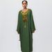 Fashion Long Clothing Slim Fit Muslim Robe Gold Foil Simple Dubai Women's Dress_ecoleips.com