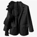 Women’s White Ruffle Detail Blazer – Single-Breasted Mesh Splicing Jacket (S/M/L, White/Black)_ecoleips.com