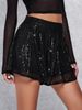 K Women's Shiny Pearl Shorts Shiny Pants Skirt_ecoleips.com