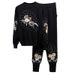 Pearl-Embellished Knit Sweater & Pants Set – Oversized Two-Piece Outfit (S-XXL) | Black & Grey | Streetwear Chic_ecoleips.com