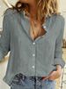 Verve 2025 Spring Summer Pure Women's Casual Long Sleeve Linen Shirt_ecoleips.com