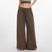 Women's Clothing Summer New Long Mopping Pants Sports Elastic Pants Wide Leg Straight Street Trousers_ecoleips.com