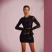 In Stock New Niche Two-Piece Little Style Socialite Embroidered Flower Backless T-Shirt + Skirt Set_ecoleips.com