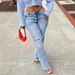 Women's Clothing Women's High Waist Ripped Flared Jeans Stretch Slim Fit Long Pants Spring Summer Style Frayed Edges Clothing_ecoleips.com