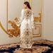 Women's Clothing Wear Dubai Robe Elegant Dress Ladies Satin Print Dress Long Skirt_ecoleips.com