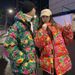 girl 2024 Northeast Large Flower New Jacket Winter National Trend Thickened Coat Couple Plus Size Cotton Clothing Hooded_ecoleips.com