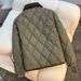 K Square-collar Cotton Coat; New Style, Fashionable, Loose, Color-blocked, Versatile Short Coat. No Inner Garment_ecoleips.com